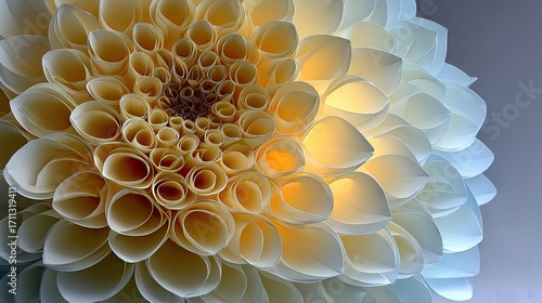 Wallpaper Mural Close-up of a large, intricate paper dahlia Torontodigital.ca