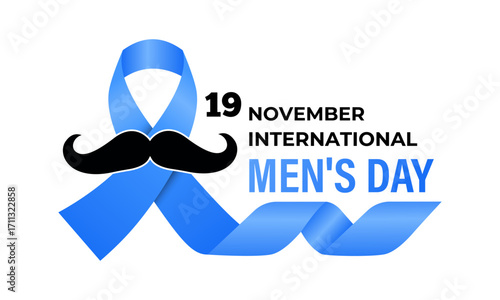 International Men’s Day, observed on November 19, honors men’s contributions, promotes health, gender equality, well-being and respect for a better world. For banner, social media, poster design. eps