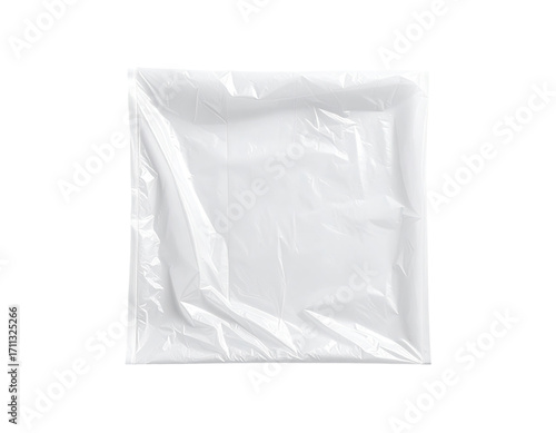 Blank white plastic bag