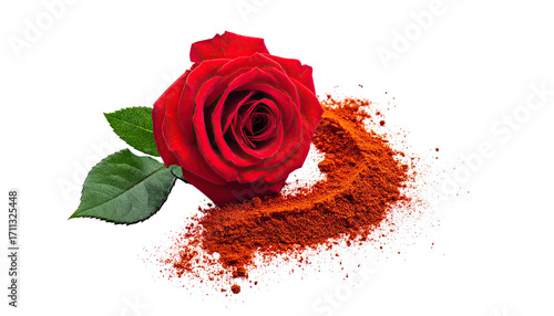 Red rose and spice powder