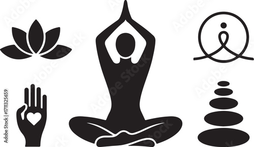 Yoga Meditation Symbols for Inner Peace and Balance Found