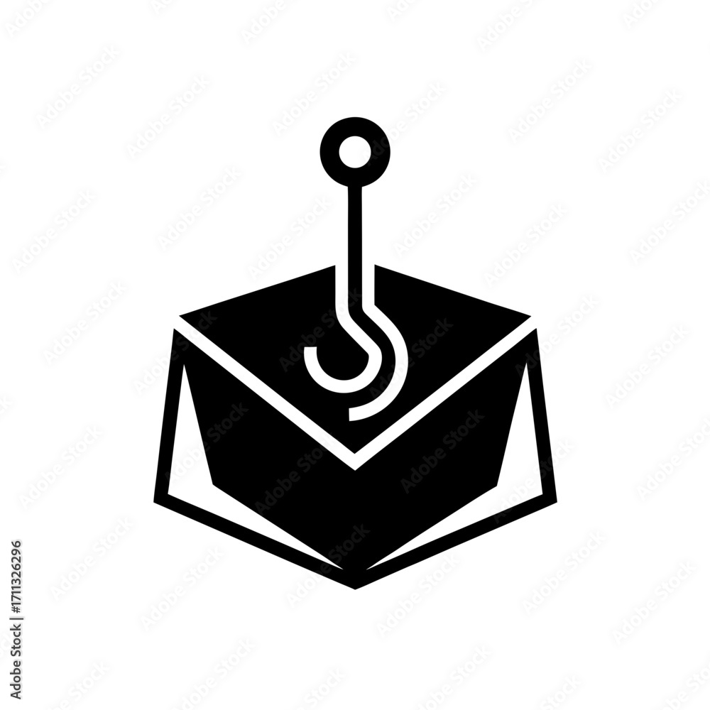 Obraz premium phishing email symbol hook
