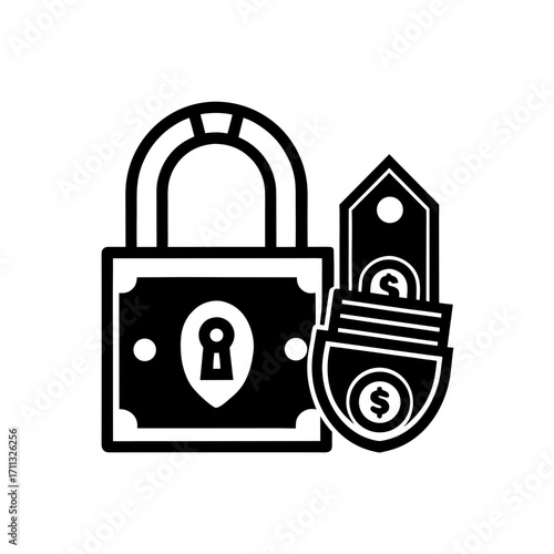 ransomware icon lock money 