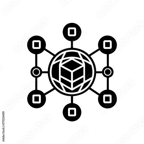 hybrid network topology icon mixed 