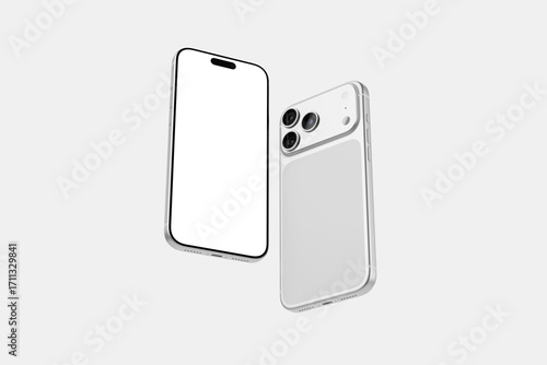 Fotografija Generic Smartphone Mockup Showing Front Display and Backside View
