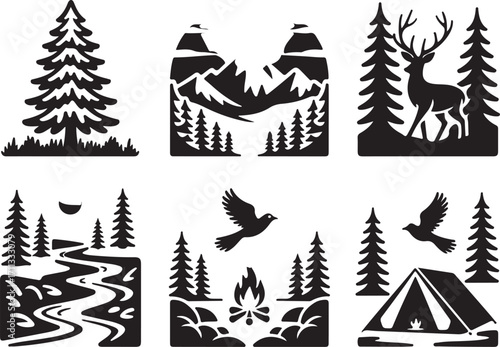 Nature scenes adventure forest camping mountains wildlife outdoor