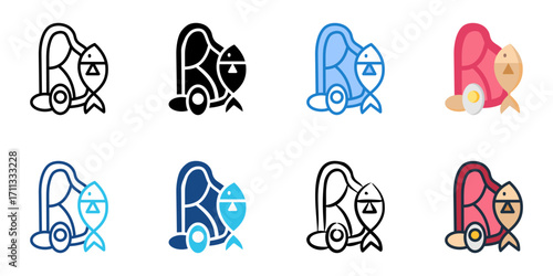 Lean Protein icon set multiple style collection 
