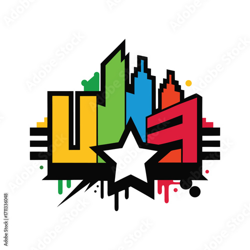 Urban Street Art White Background