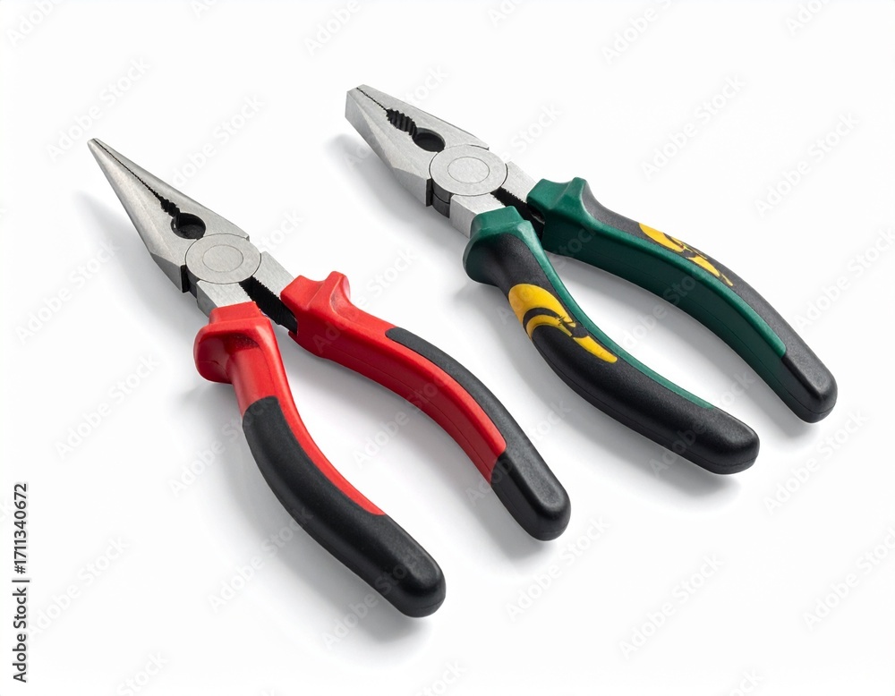 Obraz premium Generated image Construction tools - combination pliers on a white background without shadows