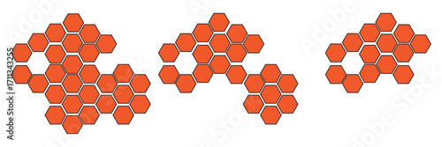 Honeycomb bee icon on white background. honeycomb icon for your web site design, logo, app, UI. flat style. honey comb sign. Vector Illustration .