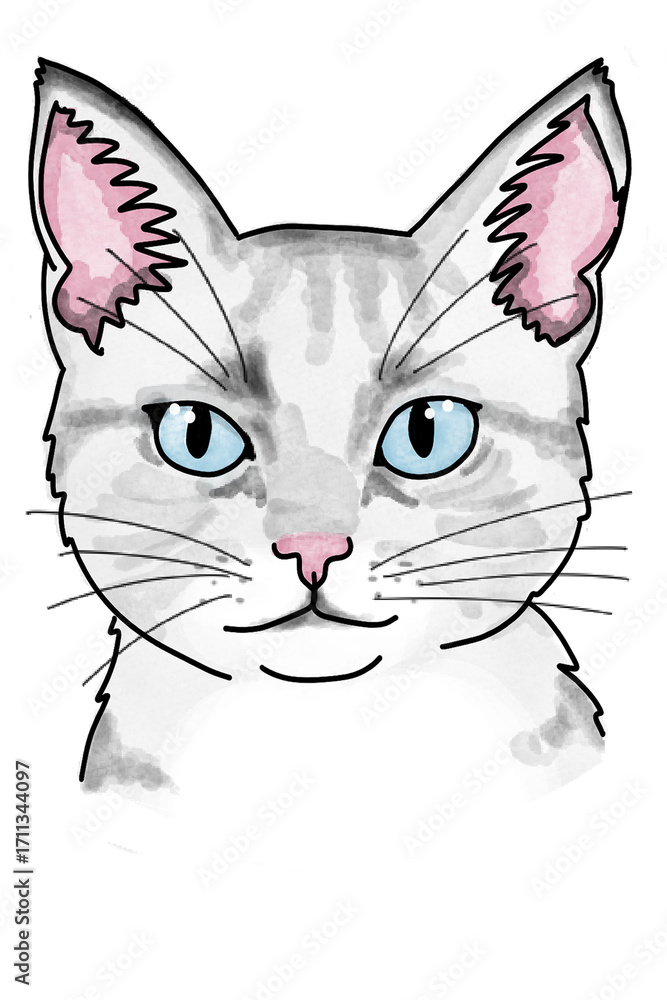 Obraz premium Cat light blue-eyes