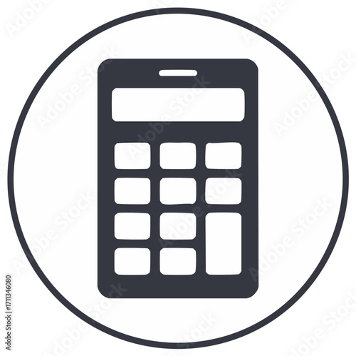 Simple calculator flat icon. Vector illustration for finance, accounting, and business concepts.