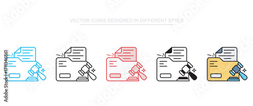 case closed icon design with white background stock illustration