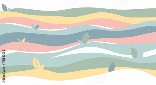Abstract pastel wave pattern design.