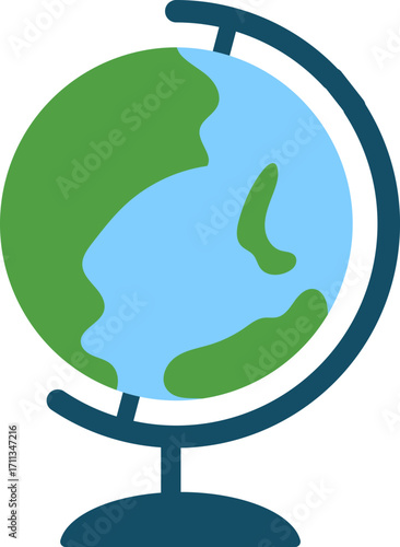 Globe Illustration for Geography Learning