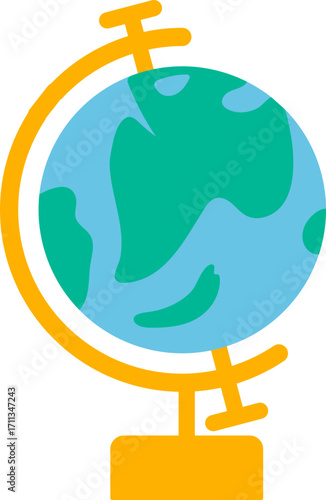 Globe Illustration for Geography Learning