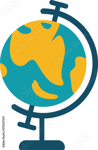 Globe Illustration for Geography Learning