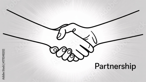 Handshake partnership agreement collaboration business deal success cooperation teamwork unity concept art