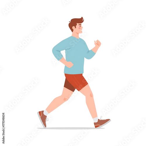 Healthy Lifestyle Man Jogging for Fitness and Wellbeing