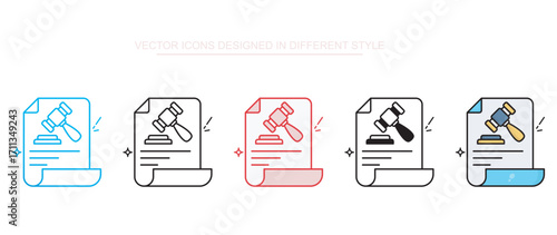 Court Paper icon design with white background stock illustration