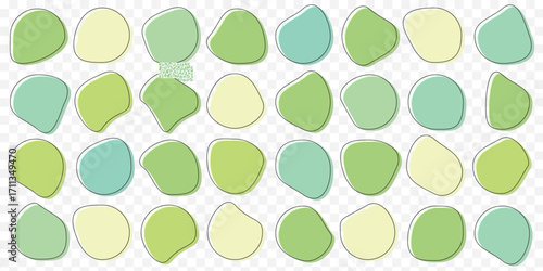 Color liquid blob shapes, pastel vector organic random forms, fluid silhouette, simple smooth ink stain. Different Random circle colorful element perfect for branding, decor, wallpaper, modern forms.