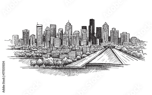 Seattle USA city landscape