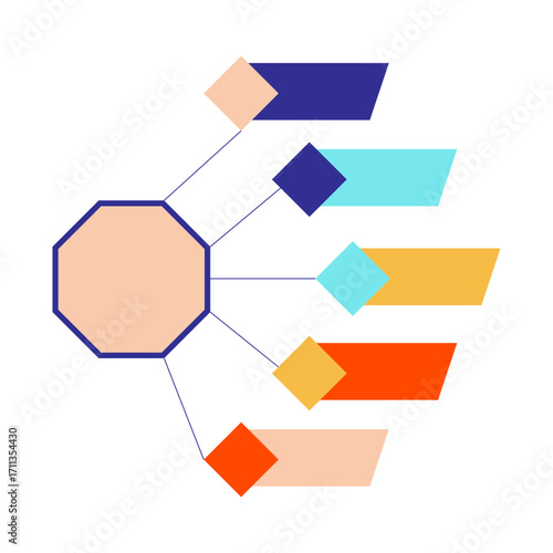 Infographic Diagram 5 options
