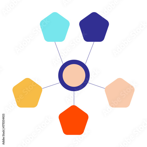 Infographic Diagram 5 options