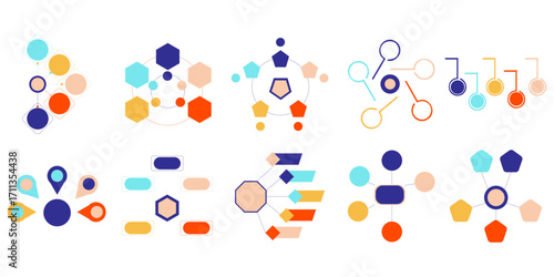 Infographic Diagram 5 options