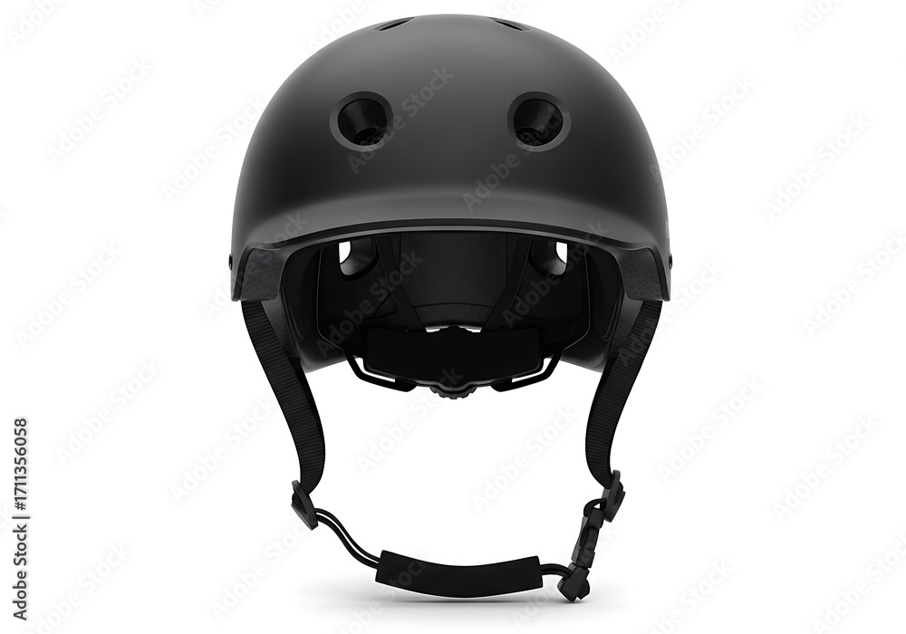 Fototapeta premium Black Skateboard Helmet for Safety and Protection.
