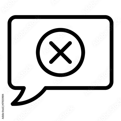 cancel line icon