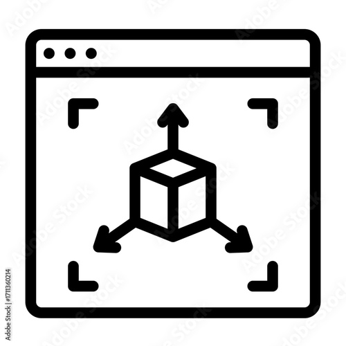 generating 3d model outline icon for printing object preview