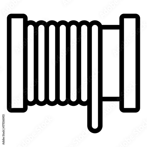feeding filament outline icon for 3d printer spool usage