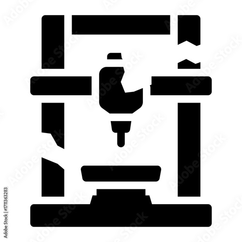 error result glyph icon from failed 3d printing output