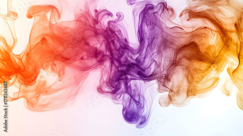 Abstract Smoke Illustration Orange Purple Swirls