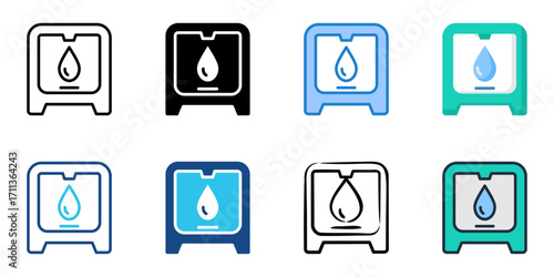 Hydration Station icon set multiple style collection 
