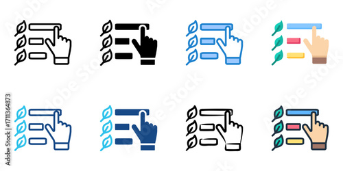 Smart Snacking icon set multiple style collection 
