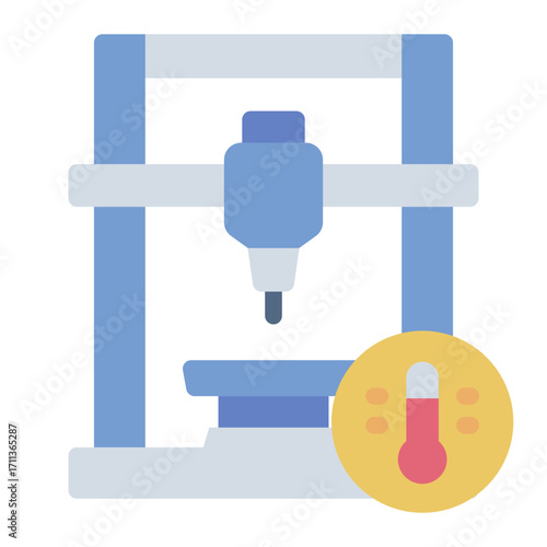 checking heat flat icon for 3d printer temperature control