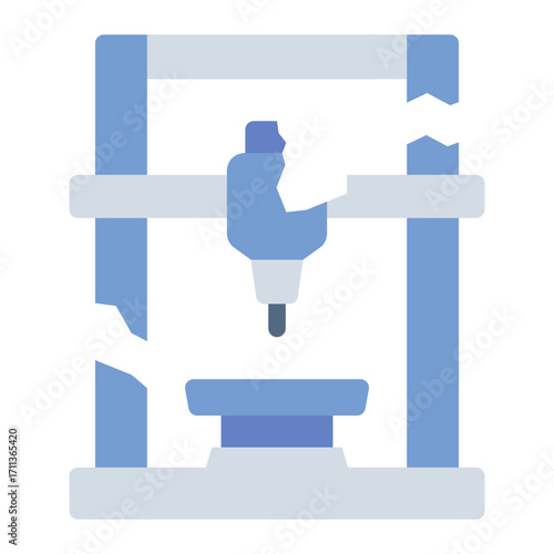 error result flat icon from failed 3d printing output