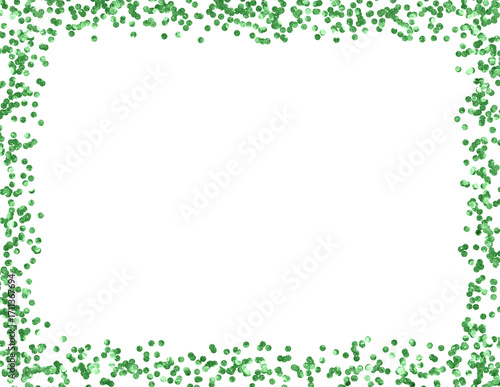 frame with green leaves