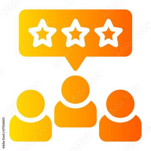 customer satisfaction gradient icon
