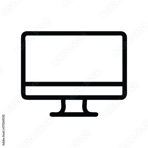 Computer Display Screen Monitor Icon Outline Symbol