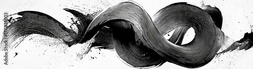 Abstract monochrome swirling forms