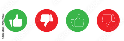 Thumbs up and thumbs down icon. like and dislike symbol. thumbs up and down. vector illustration. Eps 10.