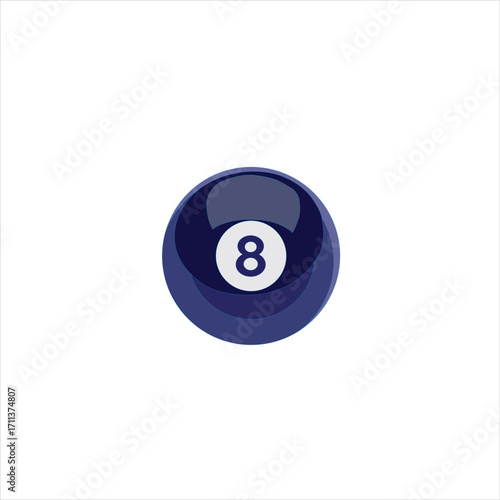 The billiard ball with the number 8 is cool.