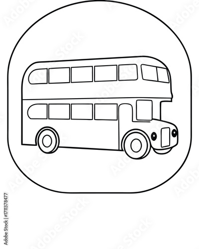 Double decker bus illustration transportation vehicle