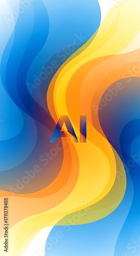 Abstract Colorful Flowing Design.