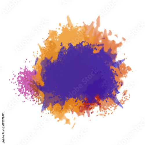Colorful Orange Purple Ink Splash Abstract Texture