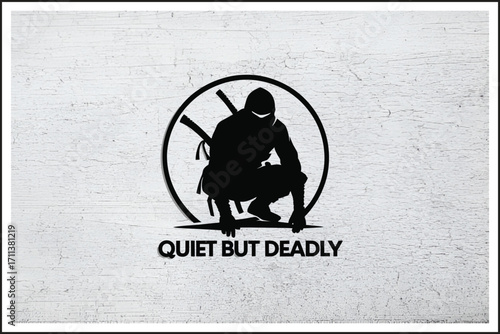 Deadly Precision Silhouette,
Ninja in the Shadows,
Silent but Lethal,
Dark Stealth Warrior