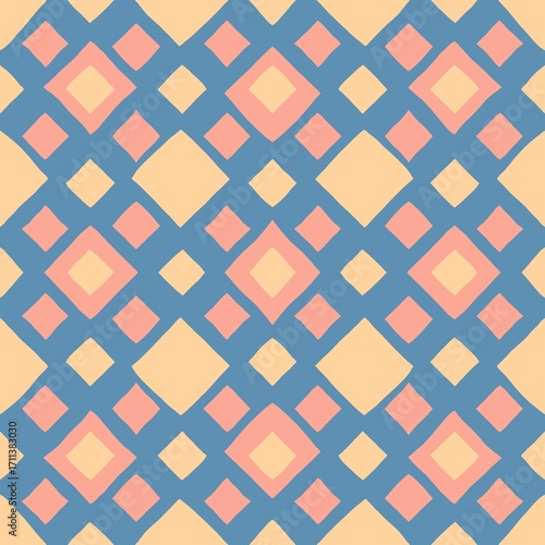 Seamless pattern retro vintage style 90 70s or 80s on pink Seamless pattern design.